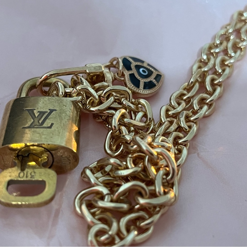 Lock And Key On Chain With A Charm - image 2